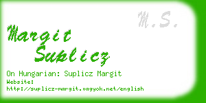 margit suplicz business card